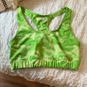 Nike Green Camouflage Sports Bra